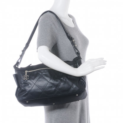 Chanel Coated Canvas Paris Biarritz Hobo Black 2 of 7