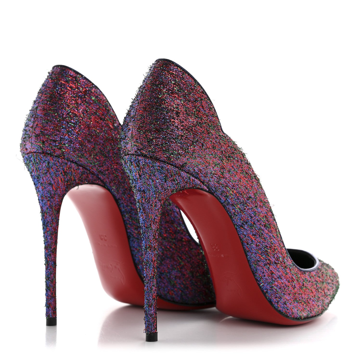 Christian Louboutin Starlight Lurex Hot Chick 100 Pumps 38 Multicolor By Night 5 of 9