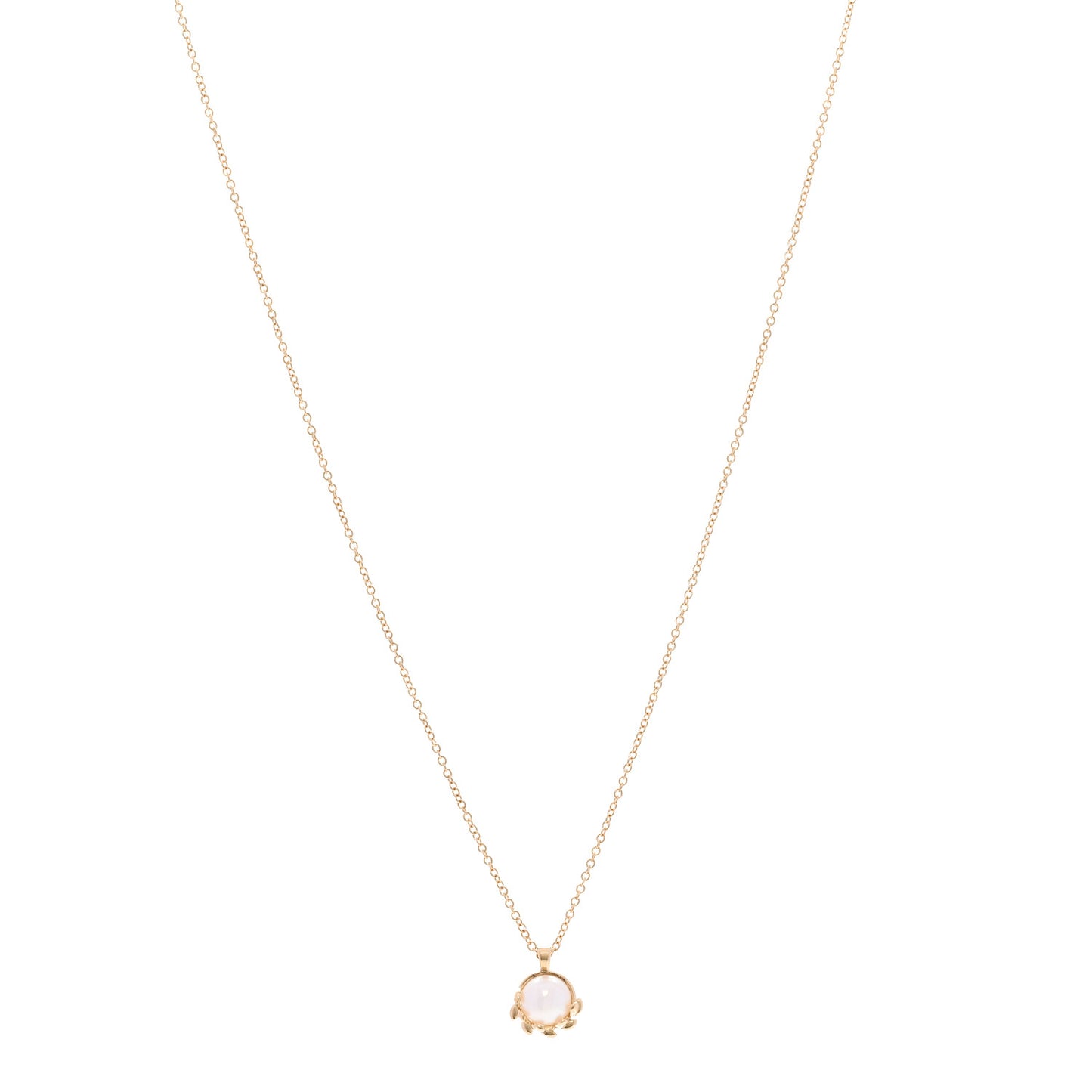 18K Yellow Gold Cultured Pearl Paloma Picasso Olive Leaf Pendant Necklace