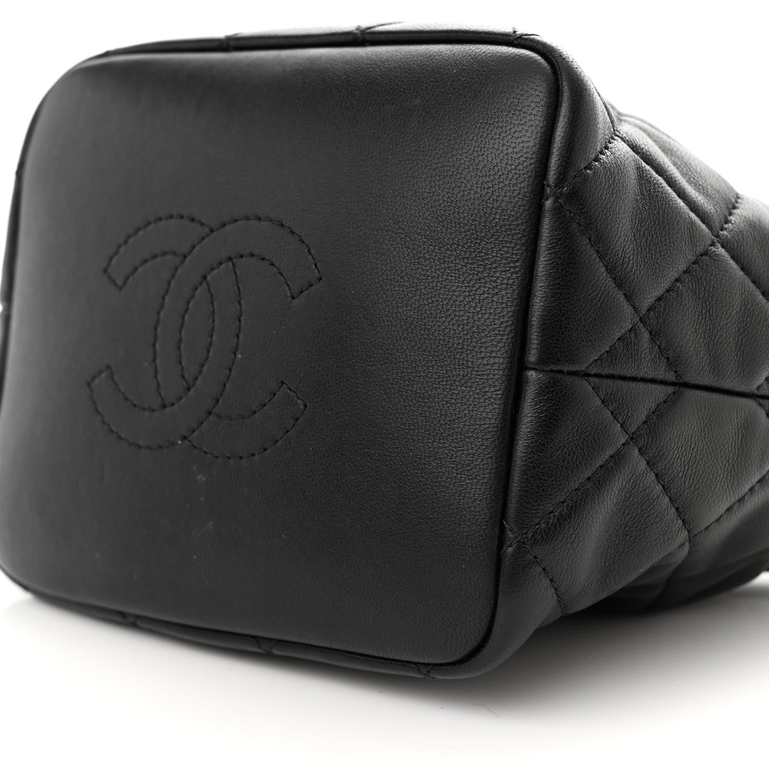 Chanel Lambskin Quilted Small Perfect Meeting Hobo Black 9 of 10