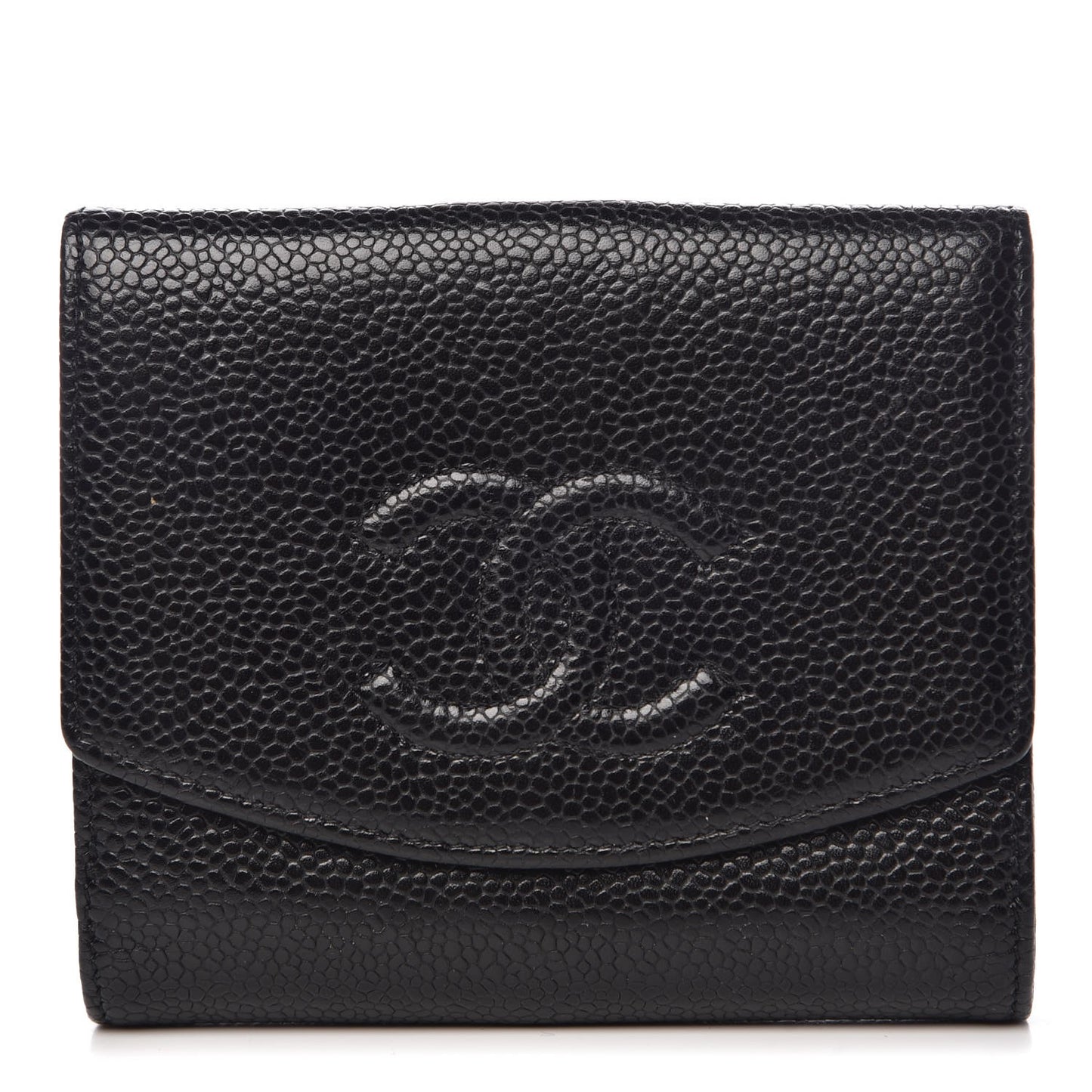 Caviar Timeless CC Compact French Wallet Black