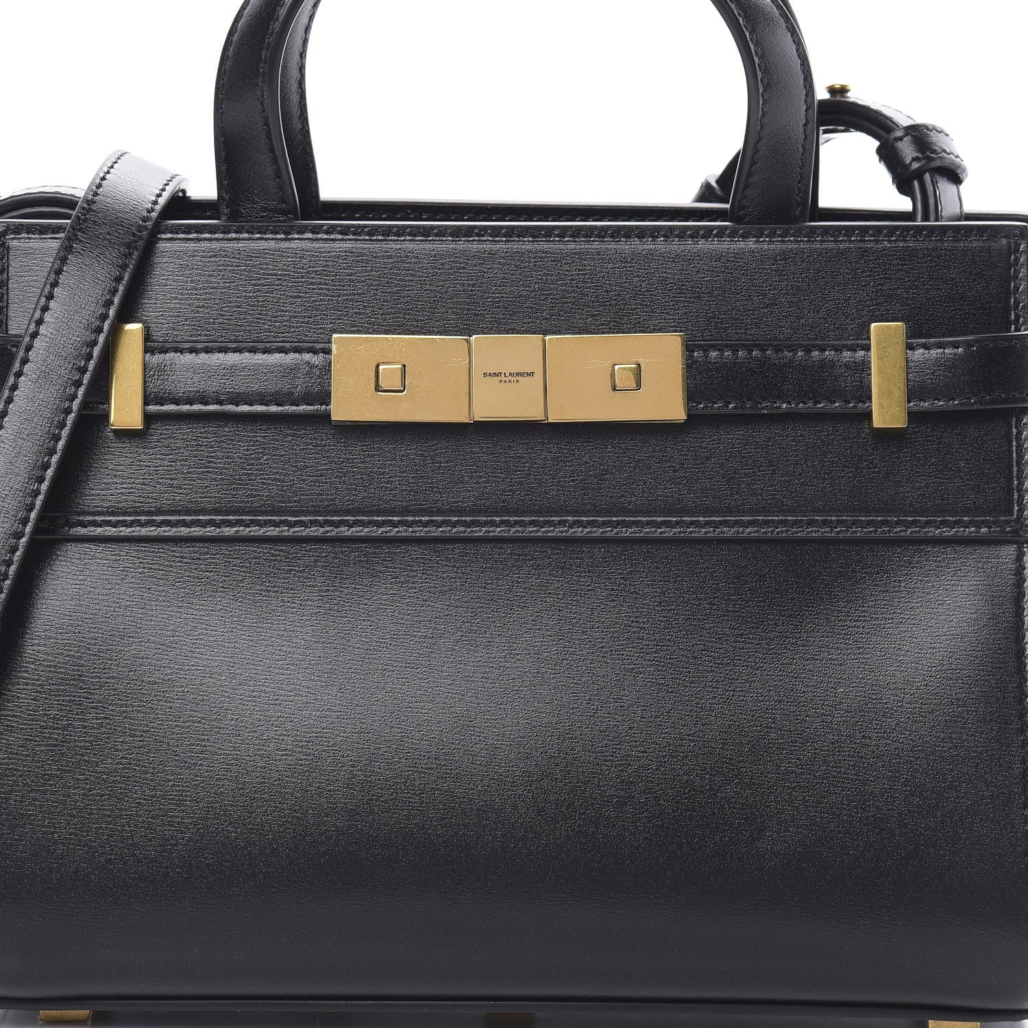 Saint Laurent Smooth Calfskin Manhattan Nano Shopper Tote Black 8 of 11