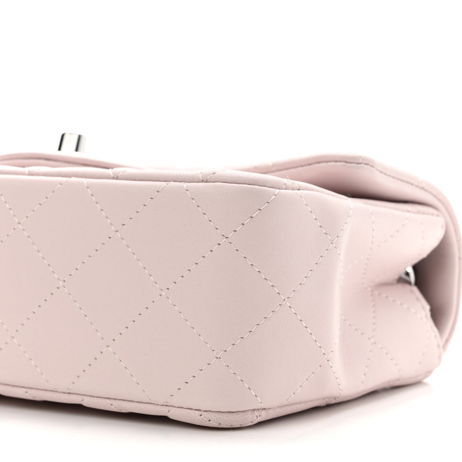 Chanel Lambskin Quilted Mini Rectangular Flap Light Purple 9 of 9