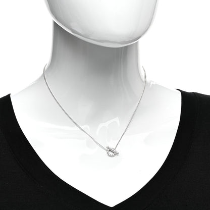 Hermes 18K White Gold Diamond Finesse Pendant Necklace 2 of 5