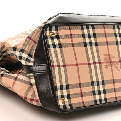 Burberry Haymarket Check Medium Golderton Tote Chocolate 8 of 10