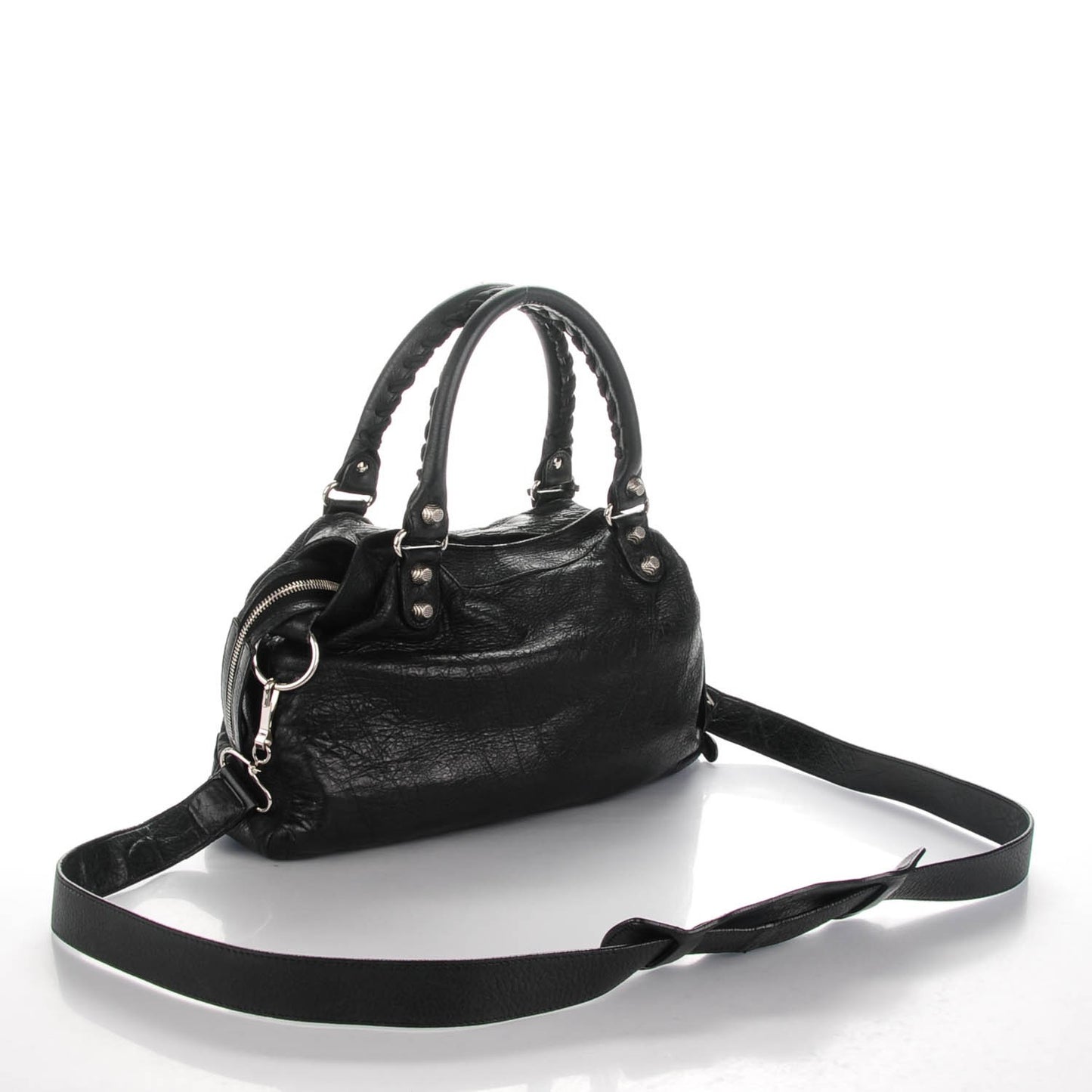 Agneau Giant 12 Silver Hardware Town Black
