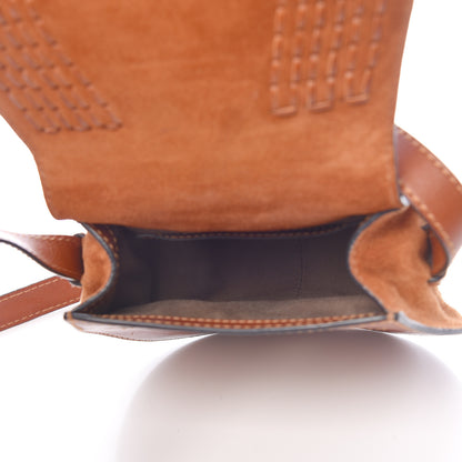 Chloe Suede Calfskin Braided Mini Marcie Round Crossbody Bag Caramel 5 of 15