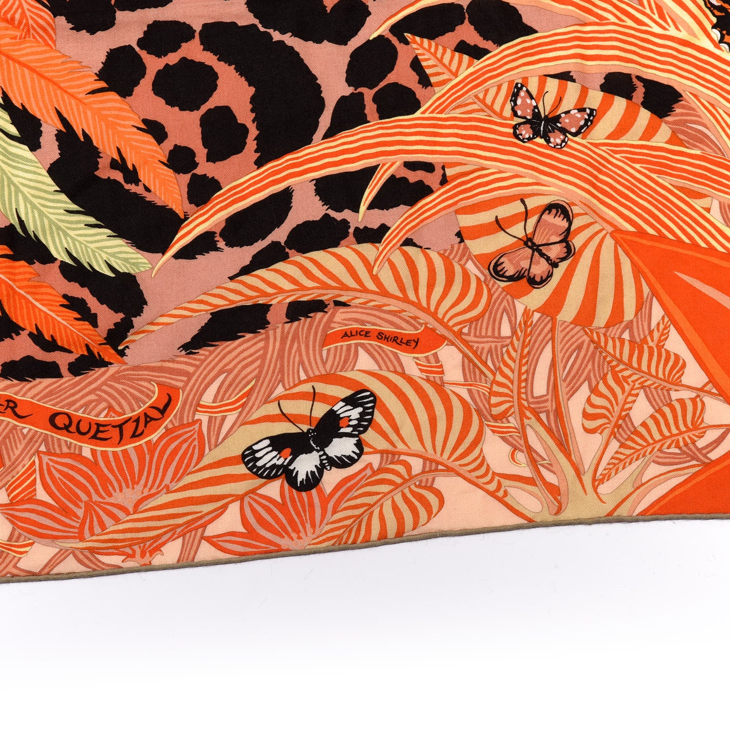 Hermes Cashmere Silk Jaguar Quetzal Shawl 140 5 of 6