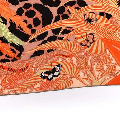 Hermes Cashmere Silk Jaguar Quetzal Shawl 140 5 of 6