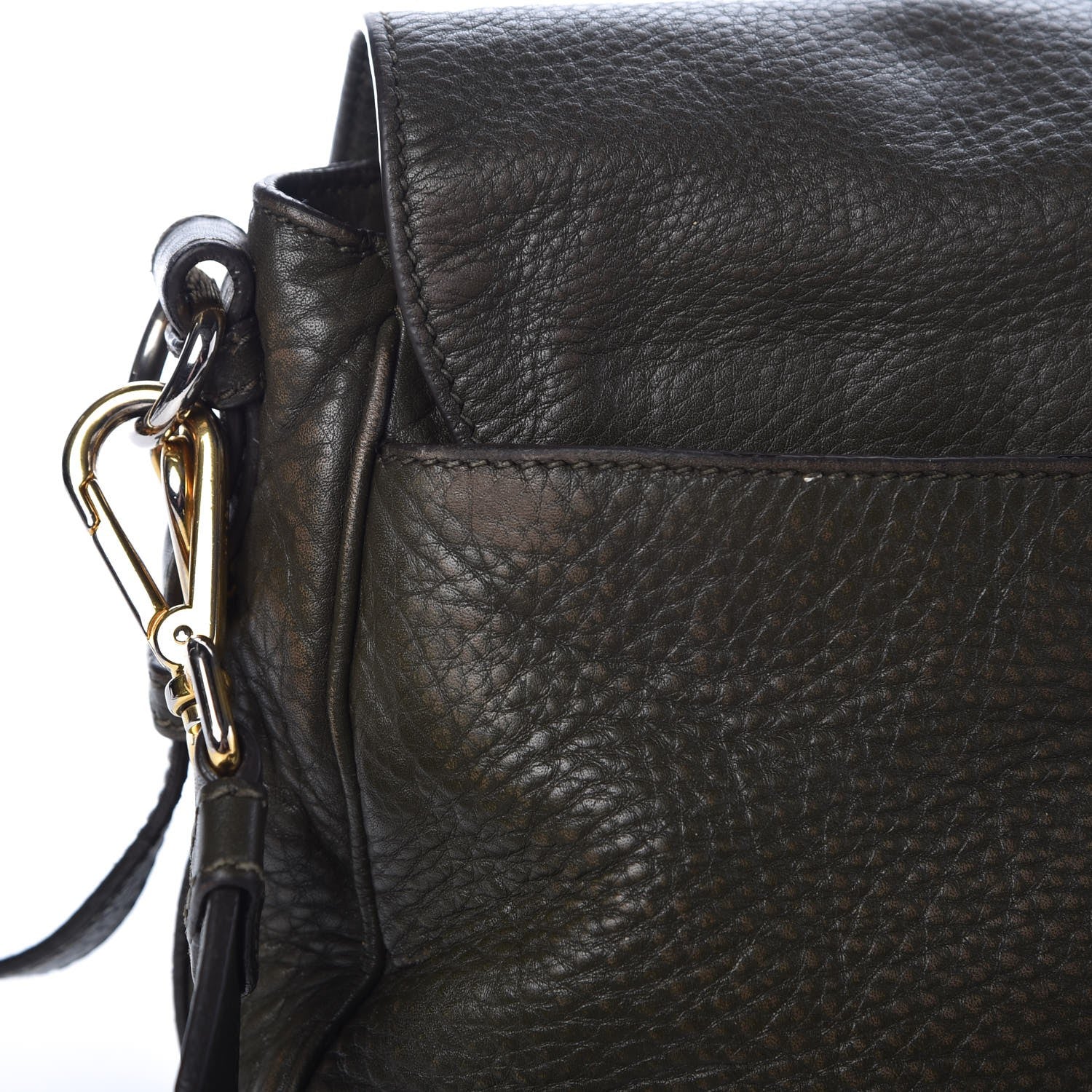 Prada Vitello Daino Messenger Bag Green 10 of 14