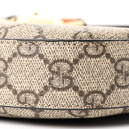 Gucci GG Supreme Monogram Snakeskin Small Jackie 1961 Hobo Beige Ebony 10 of 10