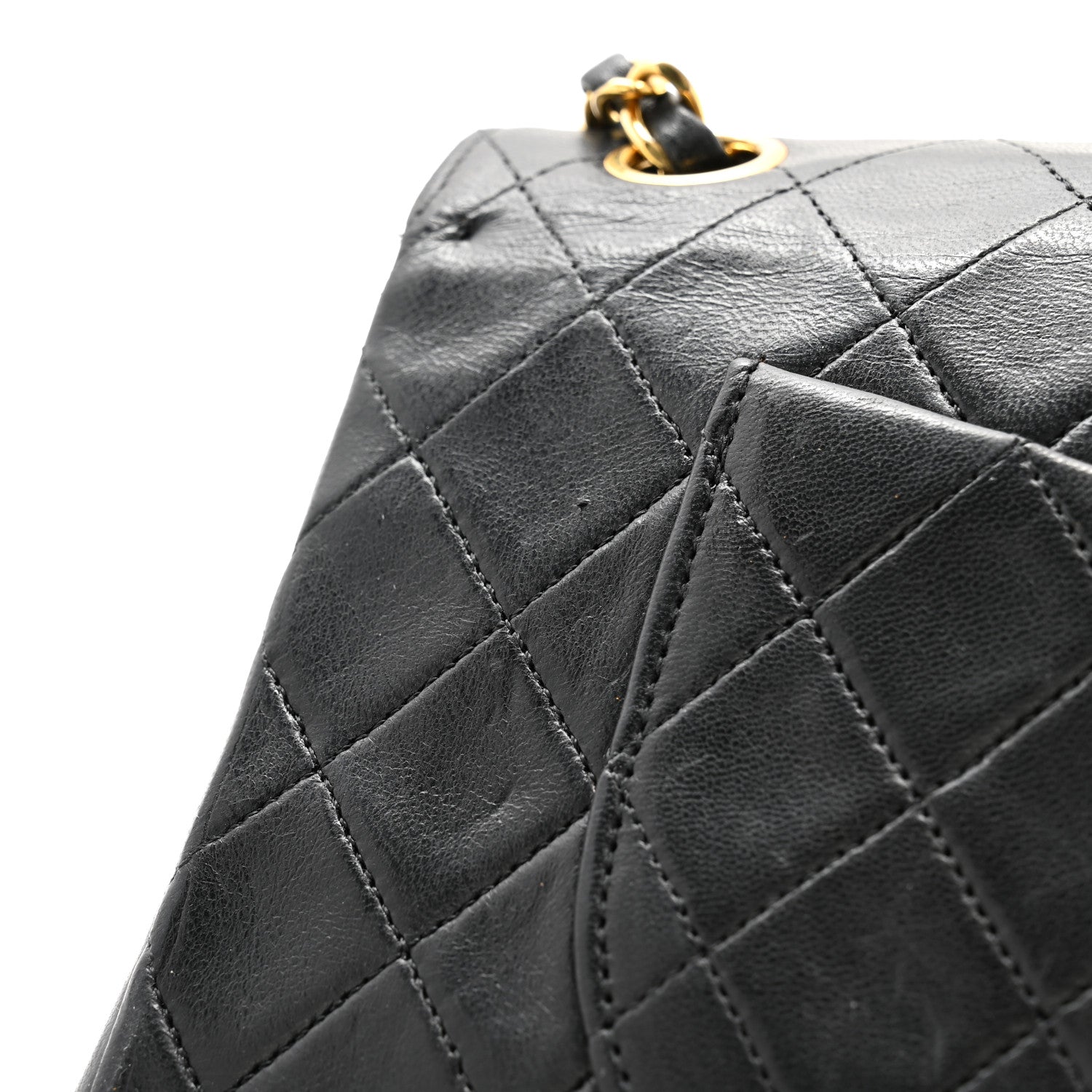 Chanel Lambskin Quilted Medium Double Flap Black 12 of 13