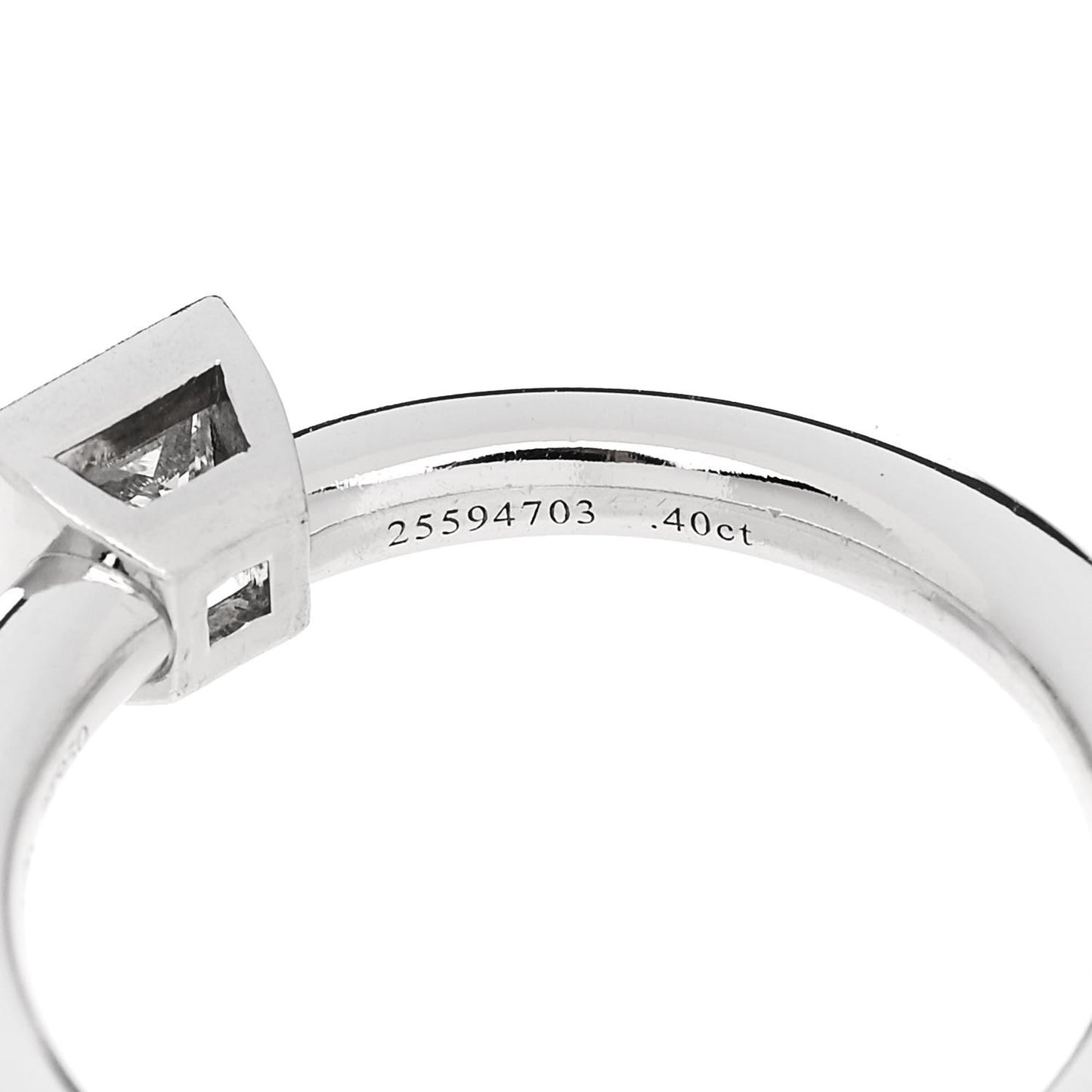 Platinum Diamond .40ct Bezet Ring 51 5.75