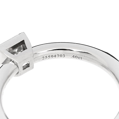 Tiffany Platinum Diamond .40ct Bezet Ring 51 5.75 6 of 6