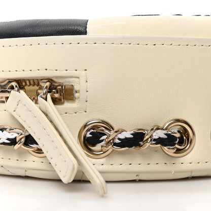 Chanel Lambskin Coco Lifesaver Round Bag Black White 9 of 10