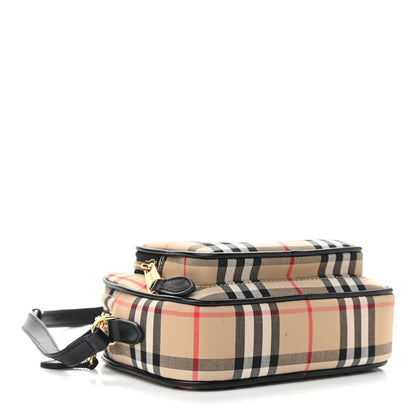 Burberry Calfskin Vintage Check Camera Bag Archive Beige 4 of 9