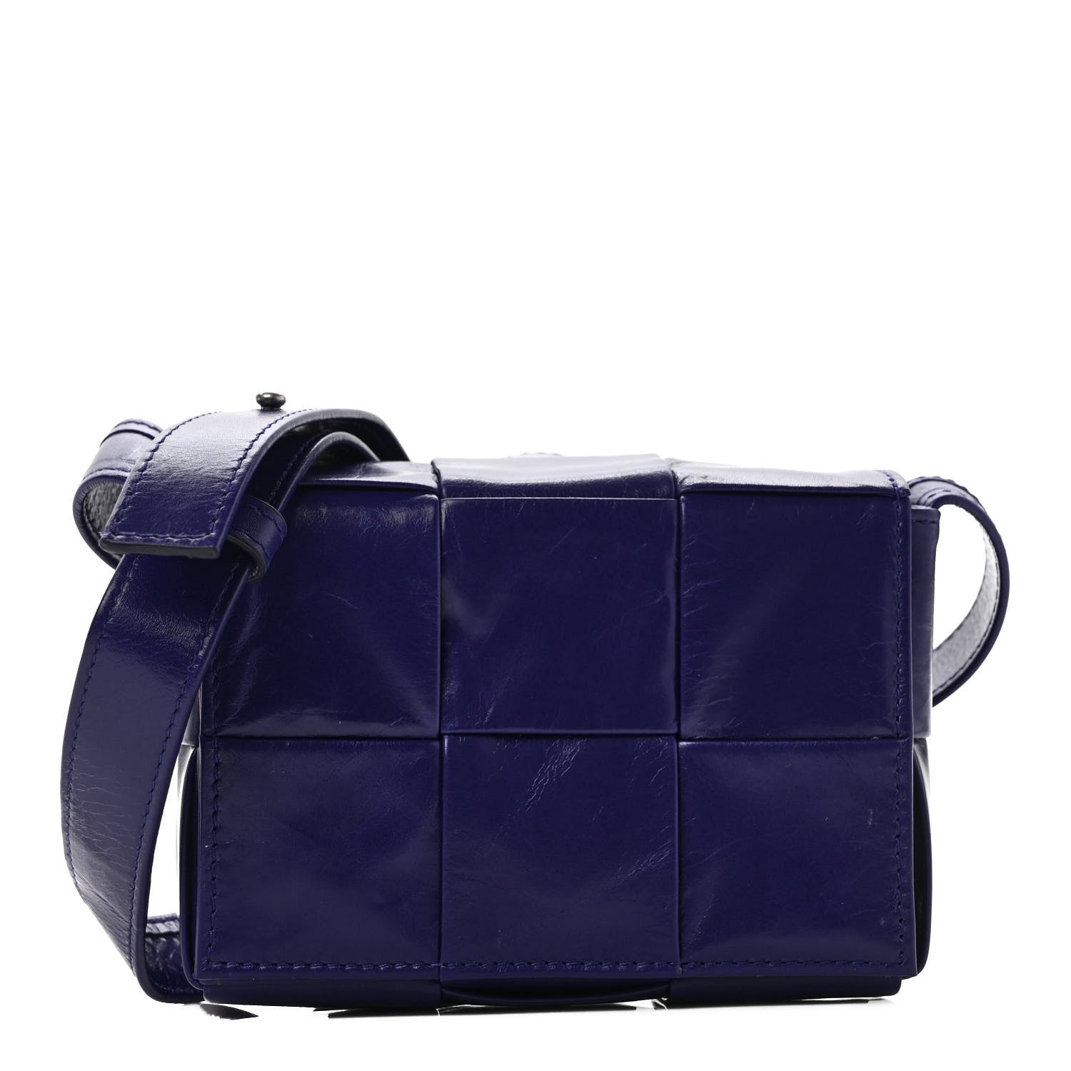 Bottega Veneta Crinkled Lambskin Maxi Intrecciato Extra Mini Cassette Crossbody Bag Unicorn 1 of 8
