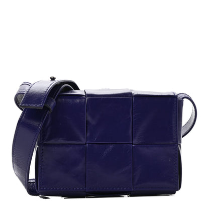 Bottega Veneta Crinkled Lambskin Maxi Intrecciato Extra Mini Cassette Crossbody Bag Unicorn 1 of 8