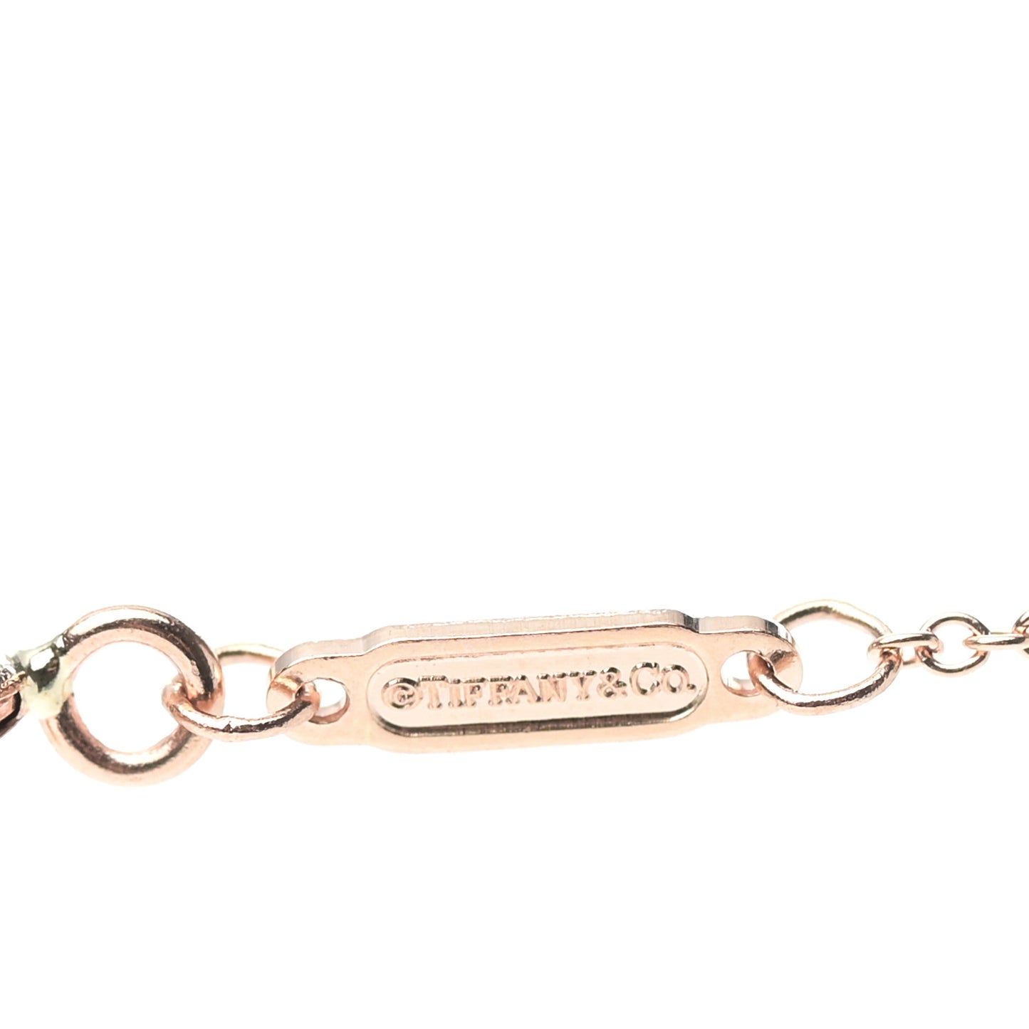 18K Rose Gold Large T Smile Pendant Necklace
