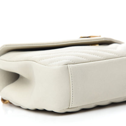 Saint Laurent Sheepskin Matelasse Chevron Monogram Medium College Bag Crema Soft 6 of 11