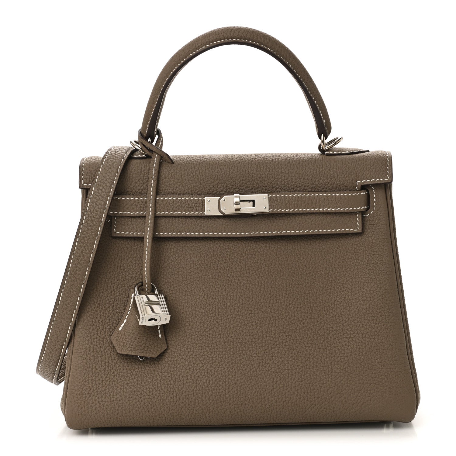 Hermes Togo Kelly Retourne 25 Etoupe 1 of 11