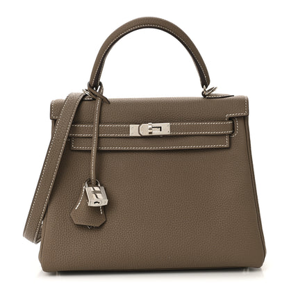 Hermes Togo Kelly Retourne 25 Etoupe 1 of 11