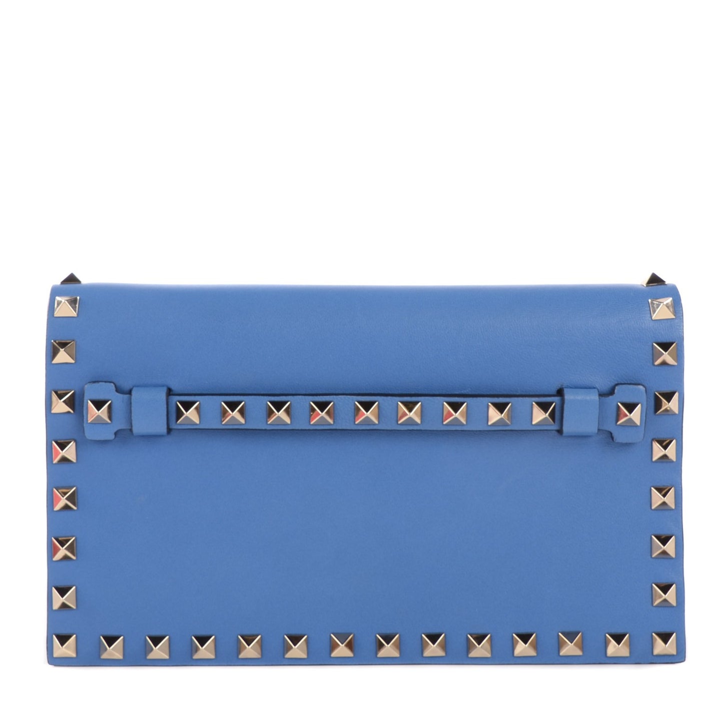 Nappa Small Rockstud Wristlet Clutch Light Sapphire