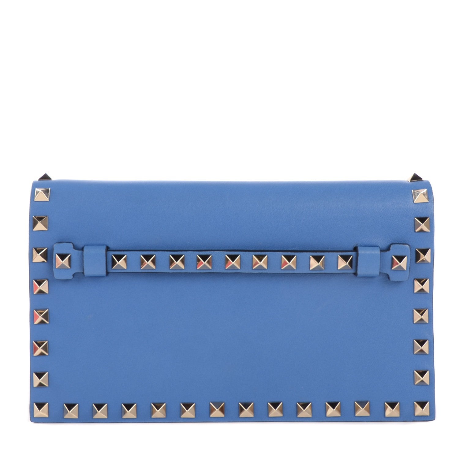 Valentino Garavani Nappa Small Rockstud Wristlet Clutch Light Sapphire 1 of 8