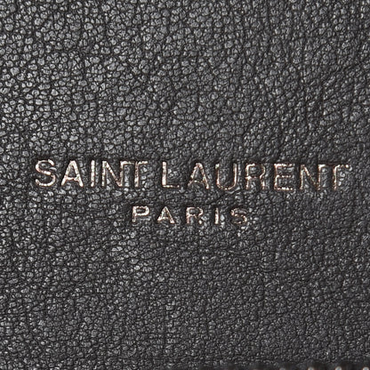 Saint Laurent Sheepskin Matelasse Chevron Monogram Medium College Bag Light Coal 6 of 10