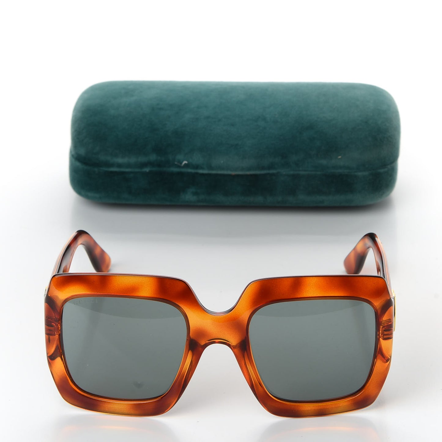 Acetate Square Frame Sunglasses GG0053S Havana