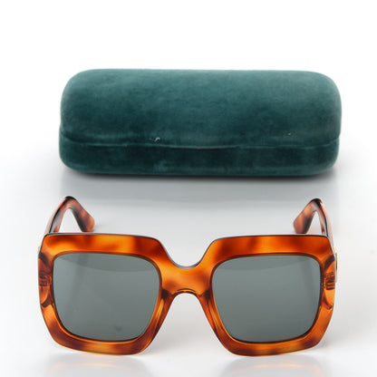 Gucci Acetate Square Frame Sunglasses GG0053S Havana 8 of 8