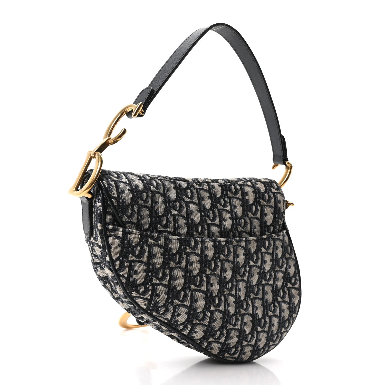 Christian Dior Oblique Saddle Bag Blue 3 of 10