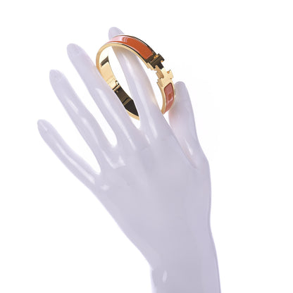 Hermes Enamel Narrow Clic Clac H Bracelet PM Orange 5 of 5