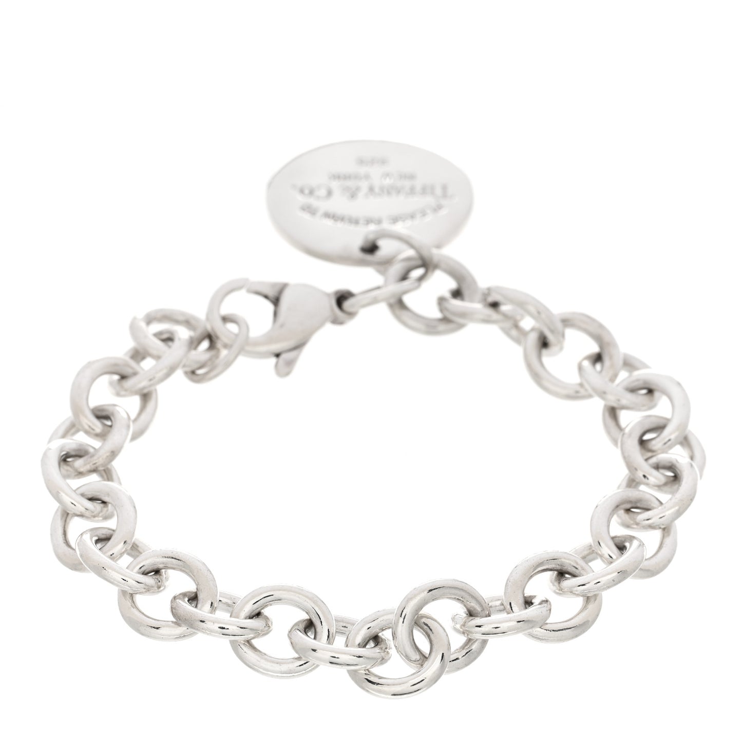 Sterling Silver Return to Tiffany Round Tag Charm Bracelet