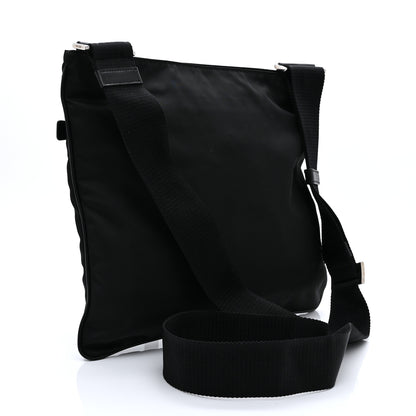 Prada Tessuto Nylon Saffiano Flat Messenger Bag Black 3 of 11