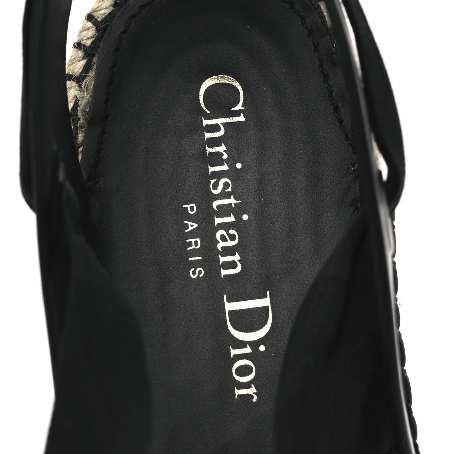 Canvas Calfskin Nicely-D Ankle Tie Espadrilles Flats 41 Black Multicolor