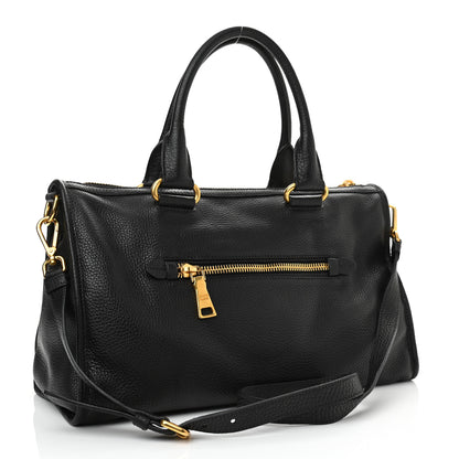Prada Vitello Daino Shopping Satchel Black 3 of 10