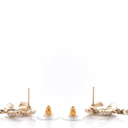 Chanel Pearl CC Tear Drop Earrings Gold 3 of 4