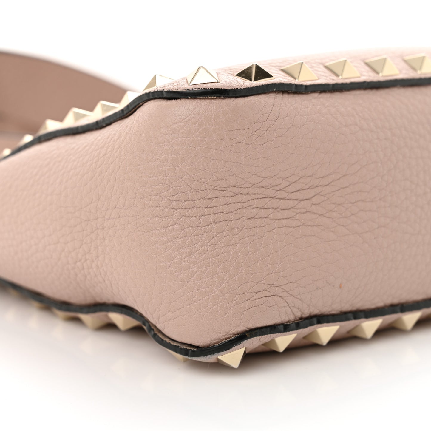 Pebbled Calfskin Mini Rockstud Flip-Lock Messenger Bag Poudre