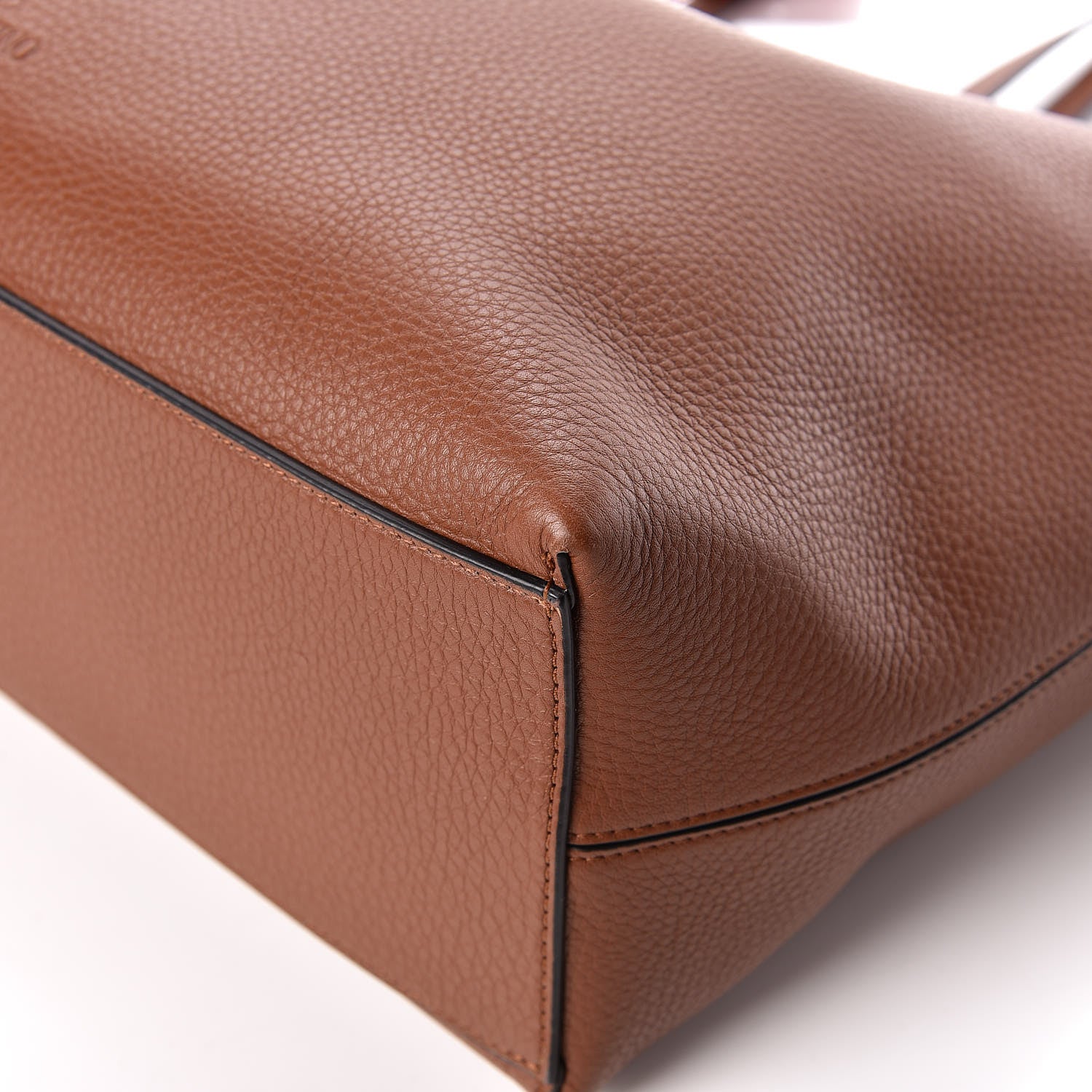Valentino Garavani Grained Calfskin Rockstud Shoulder Tote Bright Cognac 11 of 13