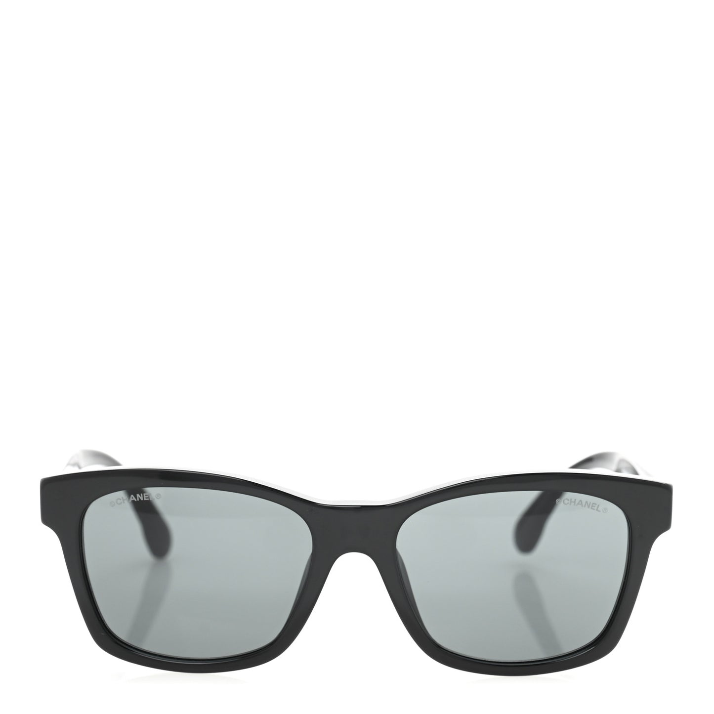 Acetate Quilted Square Sunglasses 5484-A Black