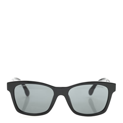 Chanel Acetate Quilted Square Sunglasses 5484-A Black 2 of 8