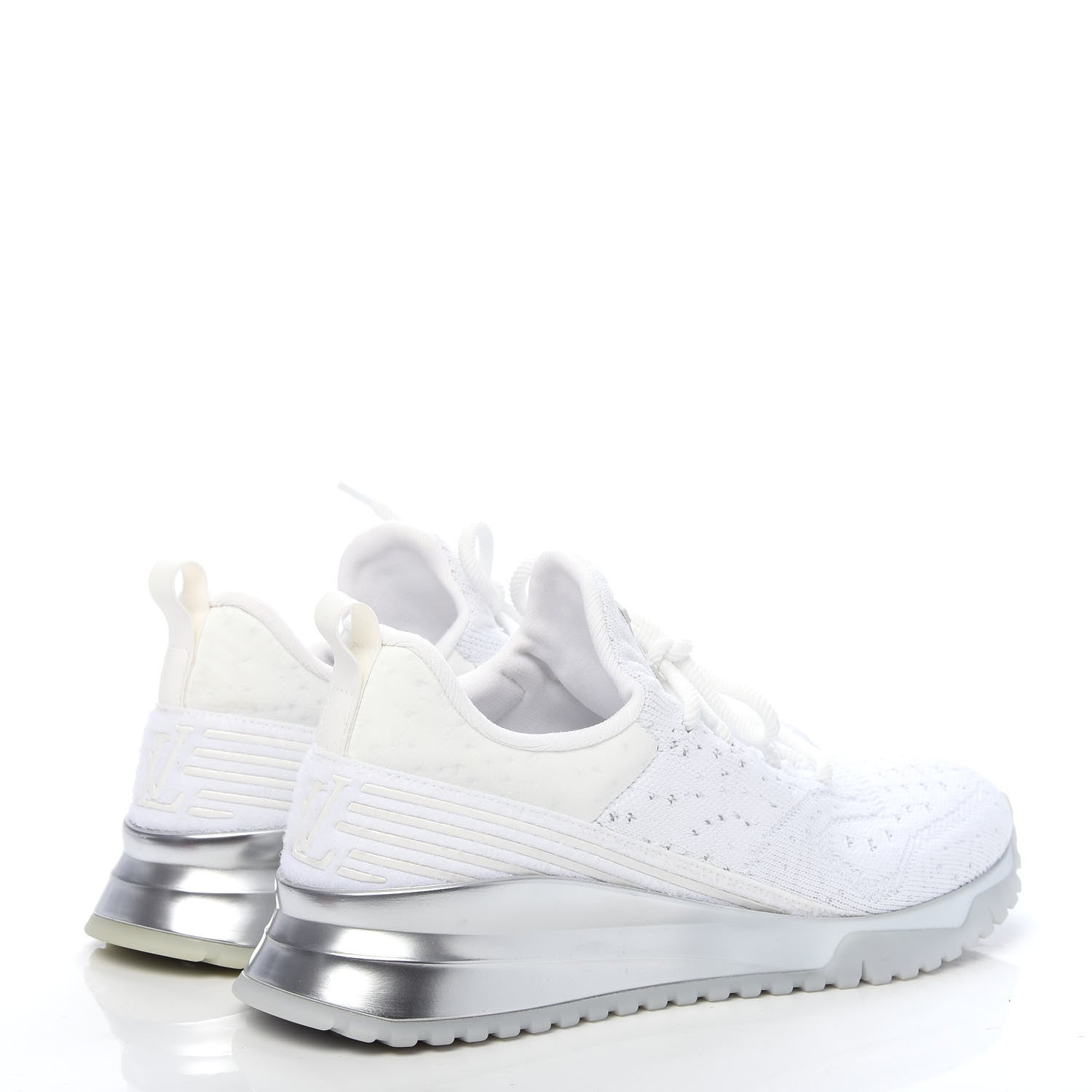 Louis Vuitton Technical Knit V.N.R Sneakers 9 White Silver 5 of 8