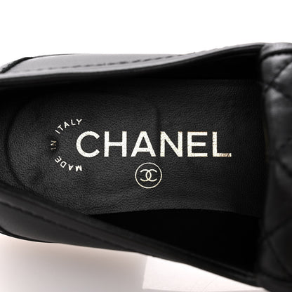 Chanel Lambskin Quilted CC Turnlock Loafers 36 Black 8 of 11