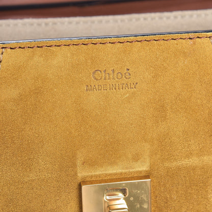 Chloe Suede Calfskin Patchwork Mini Drew Shoulder Bag Tobacco 6 of 8