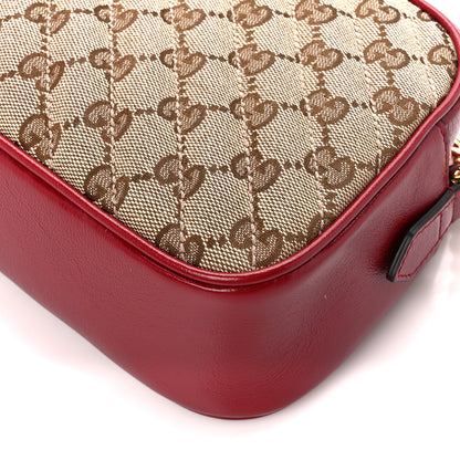 Gucci Monogram Azalea Calfskin Matelasse Diagonal Small GG Marmont Chain Shoulder Bag Beige Ebony New Cherry Red 11 of 12