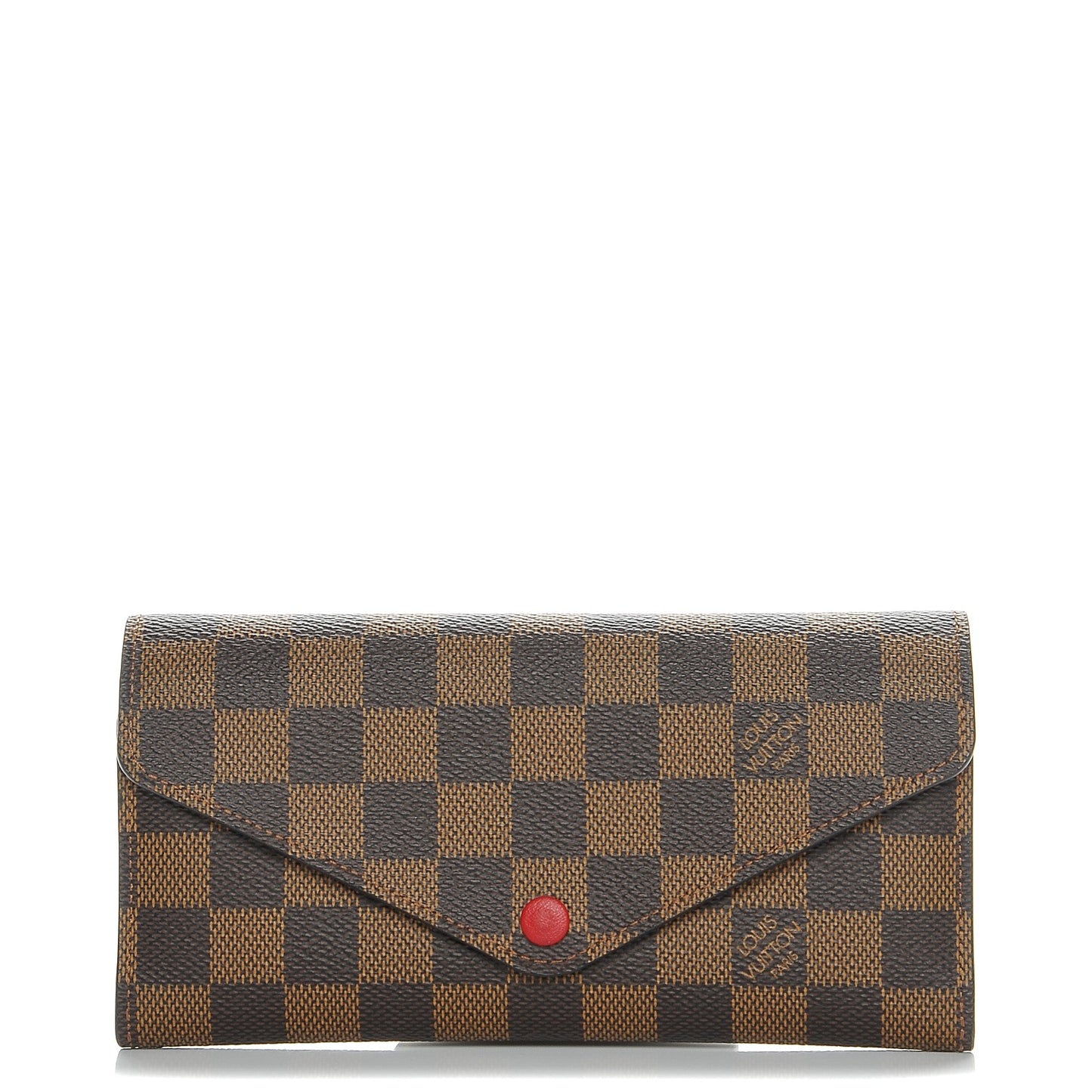 Damier Ebene Josephine Wallet Red