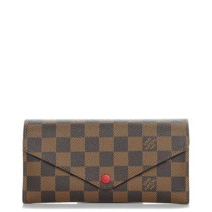 Louis Vuitton Damier Ebene Josephine Wallet Red 1 of 9