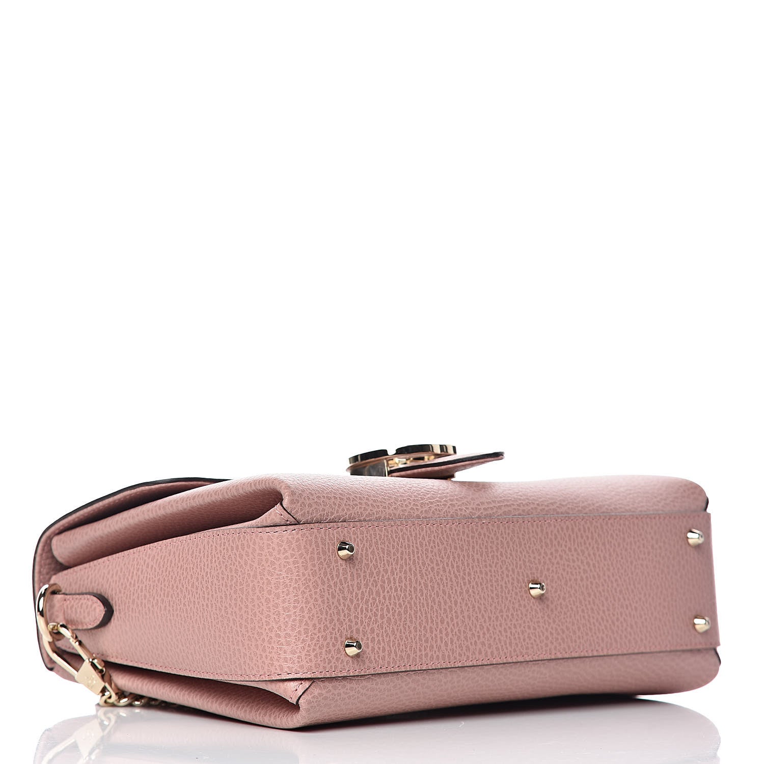 Gucci Dollar Calfskin Interlocking G Top Handle Shoulder Bag Soft Pink 4 of 10