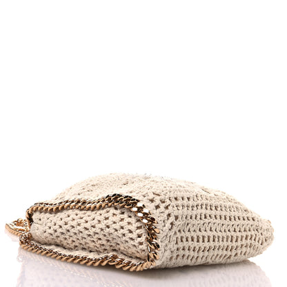 Stella McCartney Cotton Crochet Falabella Ajouree Tote Bag White 4 of 9